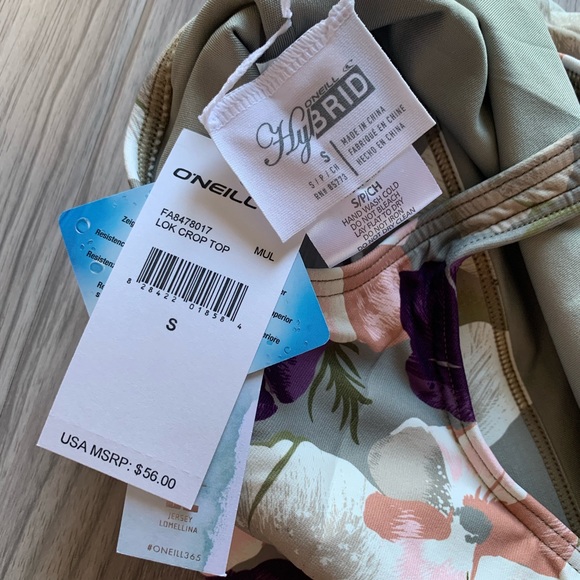 NWT O’Neill Lok Hybrid Active Bikini Crop Top - Picture 5 of 7